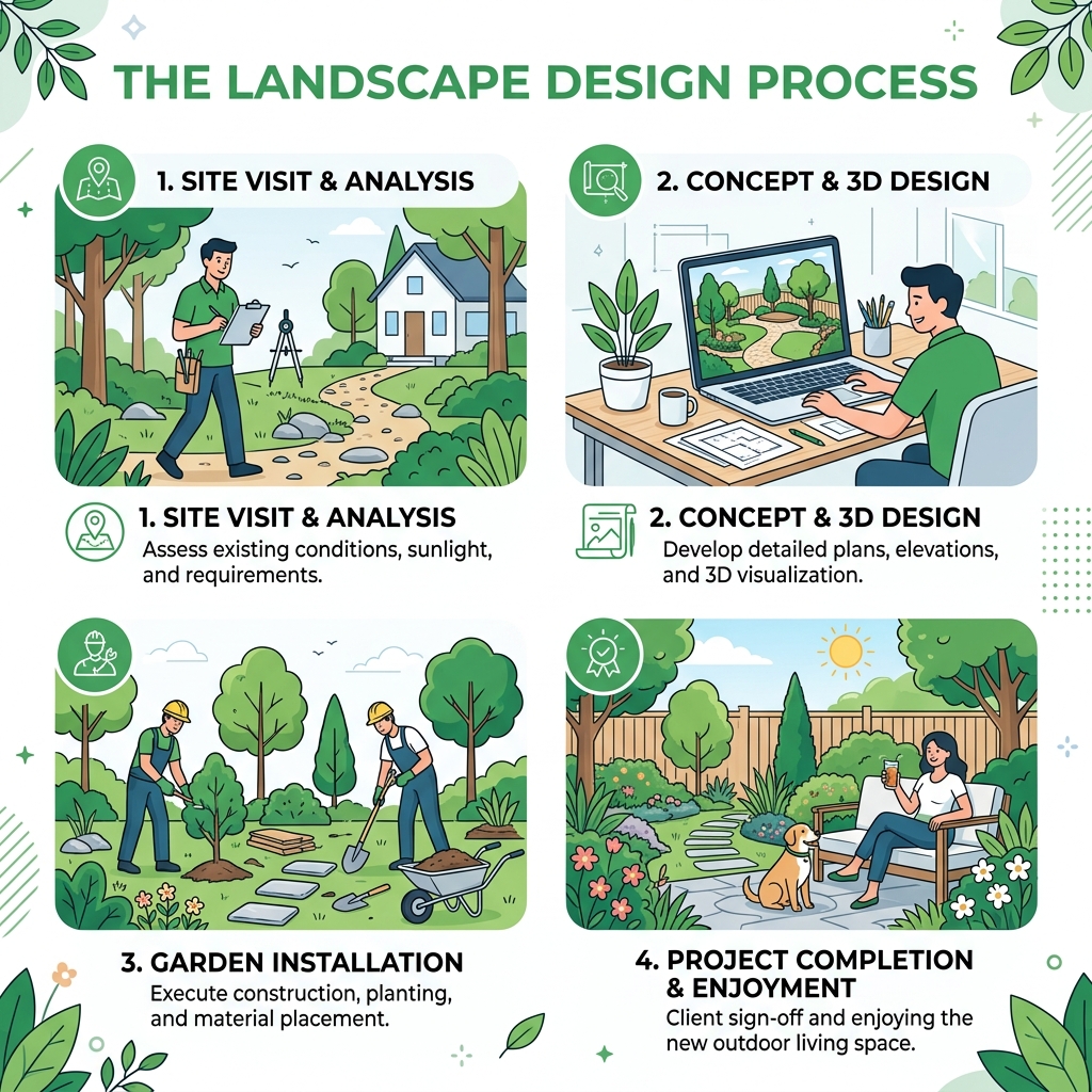 Miniflora landscape design process steps